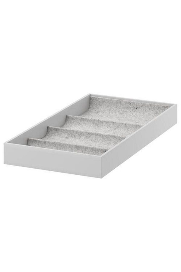 IKEA-Unit with Shelf Compartment Light Gray Size 25X53X5Cm Jewelry-Glasses-Watch Organizing Box Soft 1