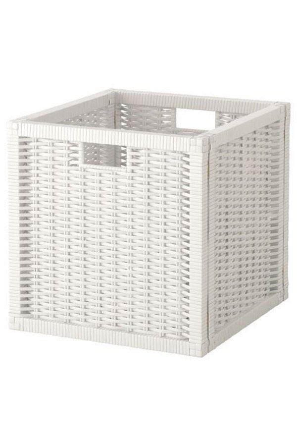 IKEA-Wicker White Basket Box Organizer 32X35X32 cm 1 Piece Multi-Purpose Use 1