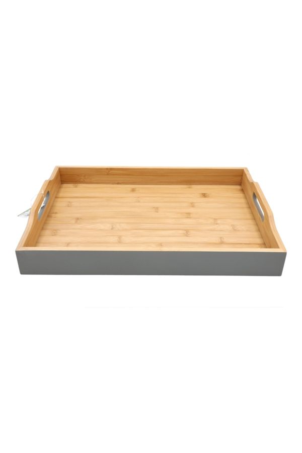 Bien Servi-Rectangular Bamboo Serving Tray with Handle G19-X115G 1