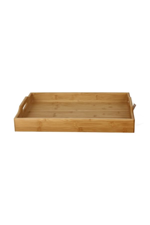 Bien Servi-Rectangular Bamboo Serving Tray with Handle 1