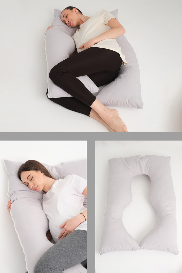 Irk Lemoon Çift Taraflı Hamile Yastığı Hamile Destek Minderi