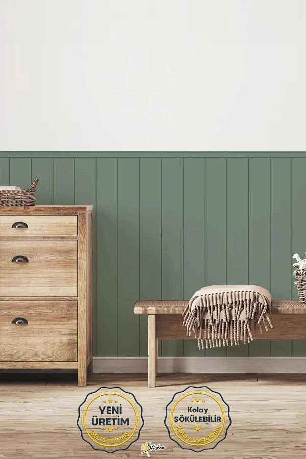 MSticker-Pinstripe Wall Panel Foil, Decorative Striped Wall Pattern Covering Foil 1