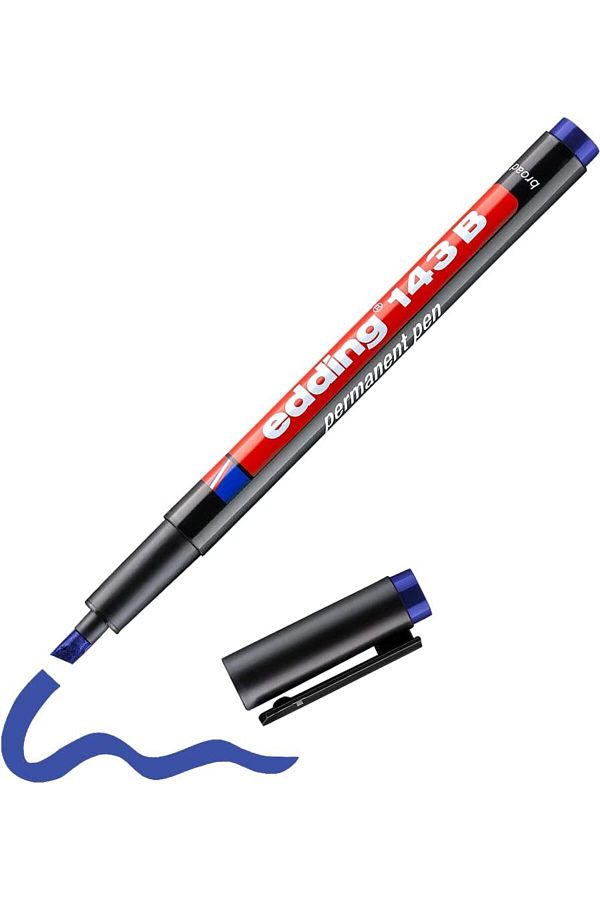 STOREMAX-Bystoreby 143 B Permanent Marker - Acetate Marker - Blue - 1 Marker - Chisel Tip 1-3 mm Newdesing 646268 1