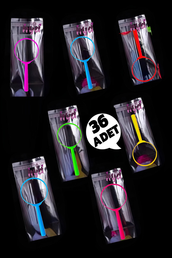 Hyd 36 Adet Oyuncak Plastik Büyüteç Hediyelik Şeffaf Poşetli Okul Öncesi Doğum Günü Karne Hediyesi