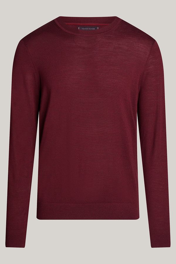 Tommy Hilfiger-Merino Crew Nikkei DC Fine Gauge - Gravírozott szövet 1