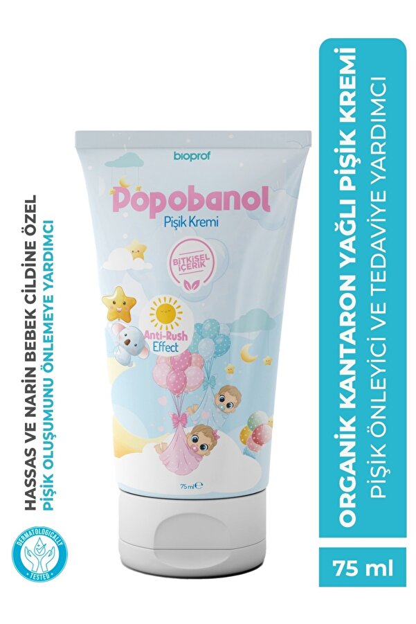 BİOPROF Popobanol Bitkisel Pişik Önleyici Krem Sarı Kantaron Özlü Doğal Ve Etkili Çözüm 75 ml