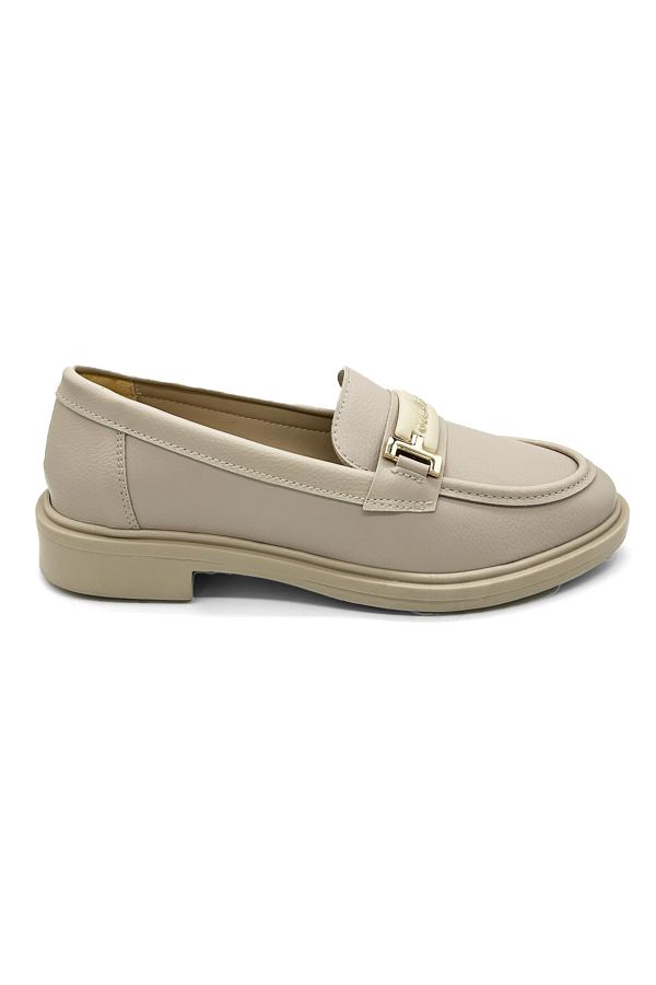 MAGGIO-Γυναικεία αγκράφα Casual Παπούτσια Μπεζ Loafer 1