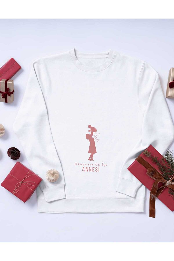 caxis-New Mothers Printed Pregnant Oversize Crew Neck Sweatshirt 1