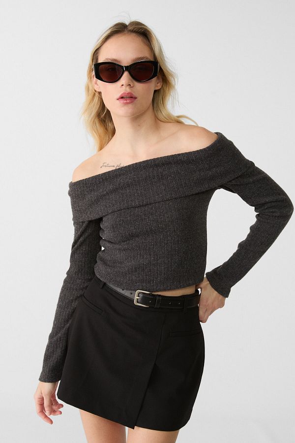 Stradivarius-Crossover skort with belt 1