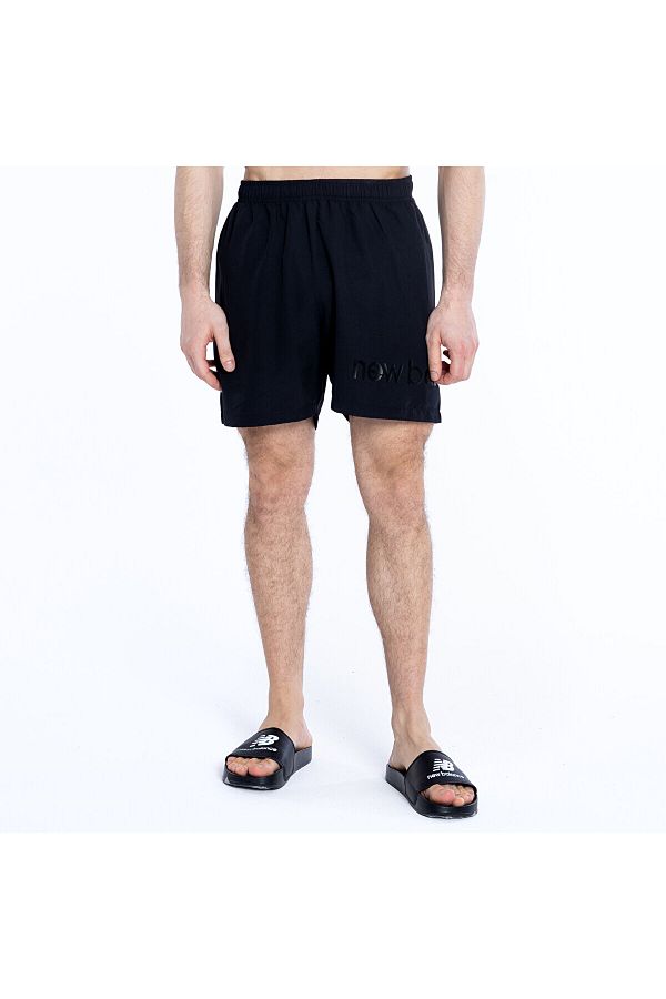 New Balance-شورت سباحة رجالي أسود من لايف ستايل MNS1324-BK 1