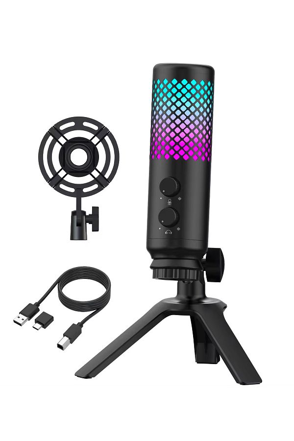 Spark-USB Gaming Microphone for Streaming,Podcasts,Recording,Desktop Mic with RGB,Mac/PS 1