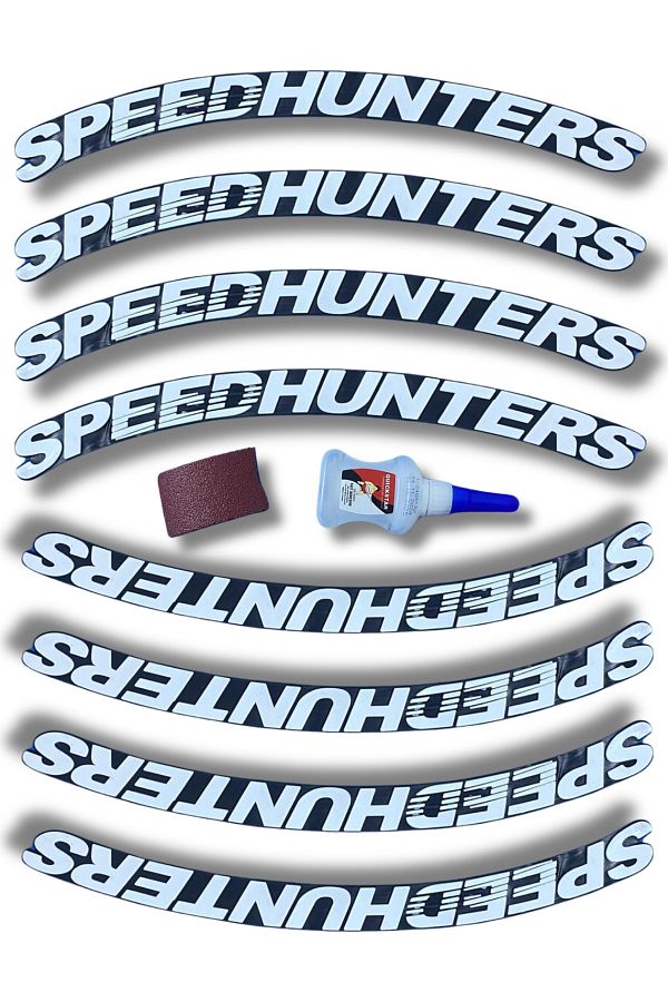 ASTUNİNG-Speed ​​Hunters Autocolant în relief pentru motociclete și anvelope pentru automobile Set de 8 bucăți ASTSYN020 1