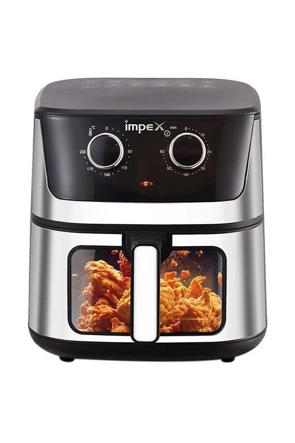 İMPEX-Mechanical Air Fryer With Temperature Control & 60 mins Timer 6.5L 1650W AF 4304 Black/Silver 1