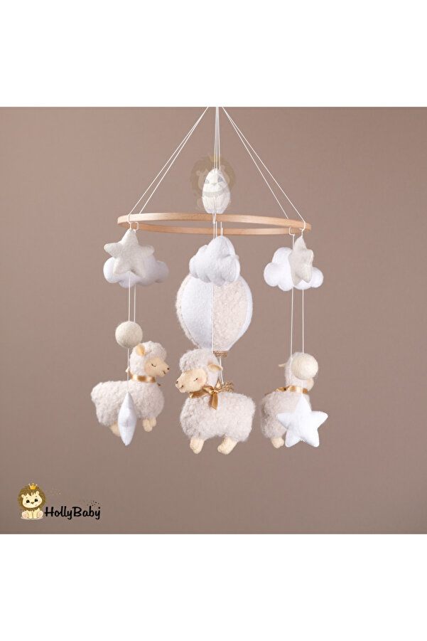 hollybaby Kececix Kuzu Dönence ( Müziksiz ),bebek Odası,beşik Dönencesi,bebek Odası Dekorasyon