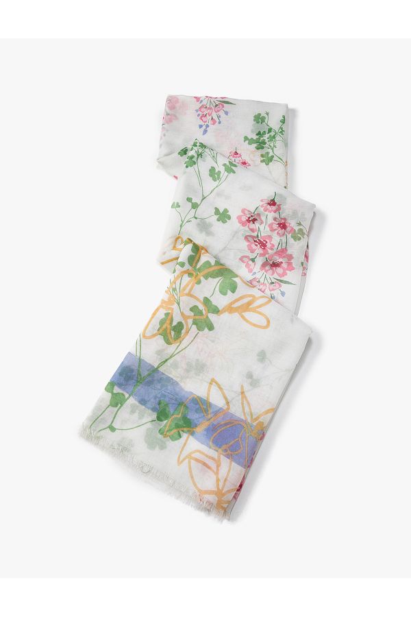 Koton-Schal Mehrfarbig Blumen 95x195 cm 1