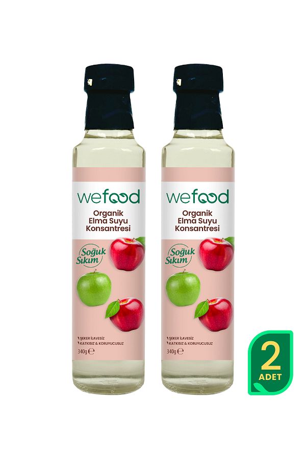 Wefood-340 جرام 2 عبوة من عصير التفاح العضوي 1