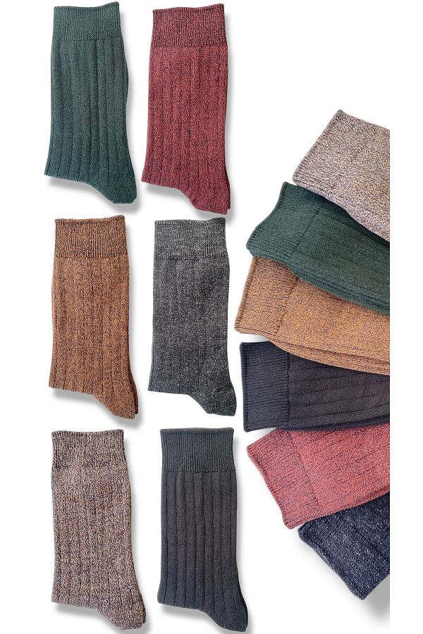 footmania-6" Pair Winter Women's Wool Acrylic Thermal Socks Set (Soft Touch) 1