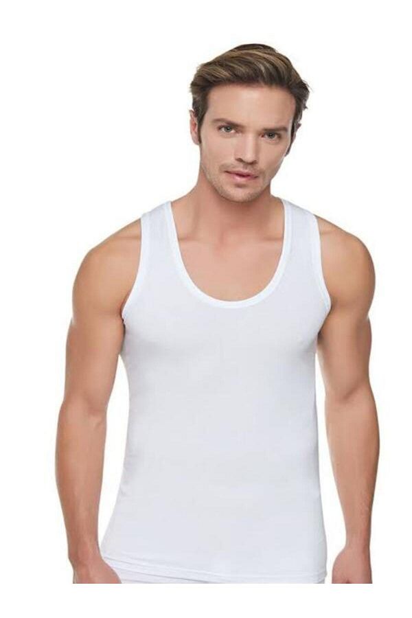 Tutku-Men's Combed Cotton Undershirt 6 Pieces 1