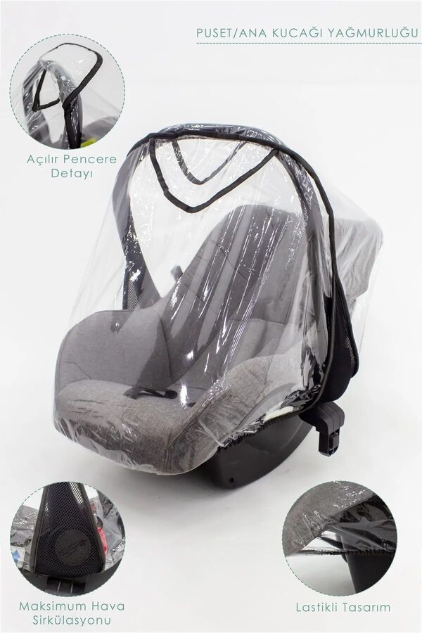 Malzek Fitalatsız Ana Kucağı Yağmurluğu Esnek Rüzgarlık Lüx Taşıma Yağmurluğu, Kokusuz Yağmurluk