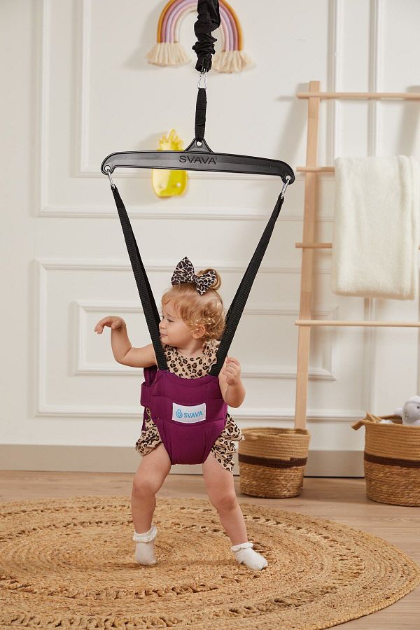 Svava-Baby Jump Jump - مشاية أطفال مع حماية للوجه (أرجواني) 1