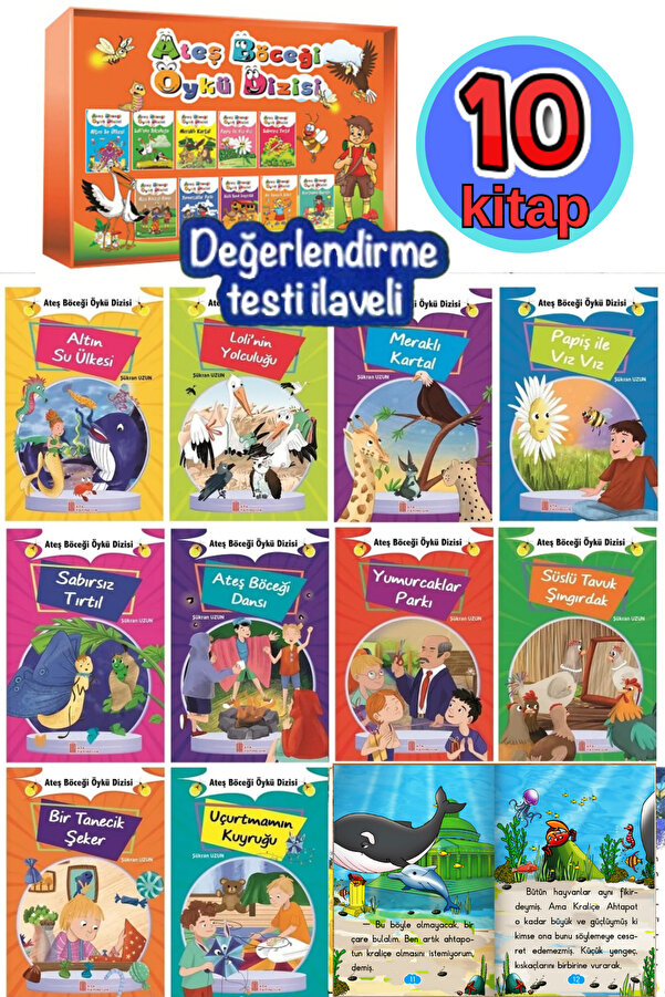 Ata Yayıncılık 1.ve 2.sınıflar Hayvan Hikayeleri Dizisi (10 KİTAP) Değerlendirme Test Kitapçığı