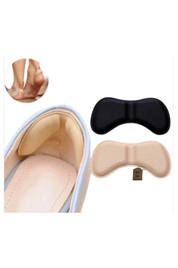 ENEFENDİ-Black Heel Anti-Knock and Shrink Pad Shoes - 1 Pair 1