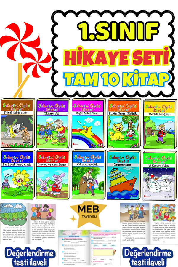 Ata Yayıncılık 1.sınıf Öğrencileri Için Okuma Kitabı Hikaye Zevkle Okuyacağız Rengarenk 10'lu Set