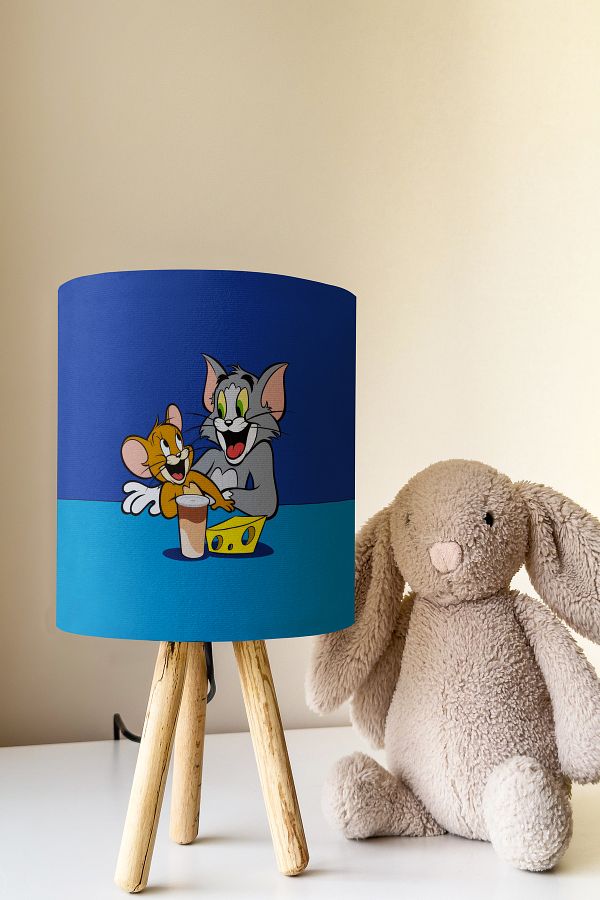 Talia Home-Tom and Jerry Patterned Children's Room Lampshade Table Lamp Tlab-319 1