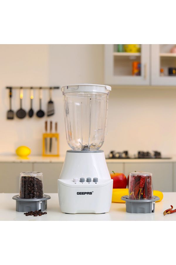 Geepas-3-in-1 Blender- 400W Powerful Motor with 2 Speed Setting and Pulse 1