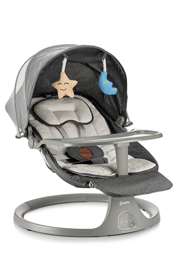 Hoffie Velaro Plus Elektrikli Otomatik Sallanan Kademeli Bebek Ana Kucağı,5 Farklı Sallanma Hızı,Oyuncaklı
