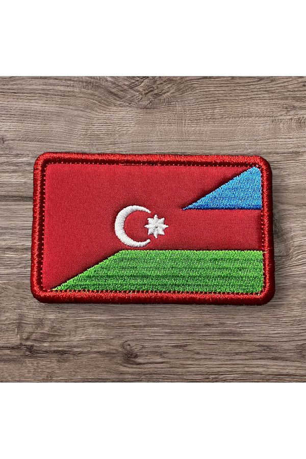 Ex Patch-Turkey Azerbaijan Flag Patch Coat of Arms 8 X 5 cm 1