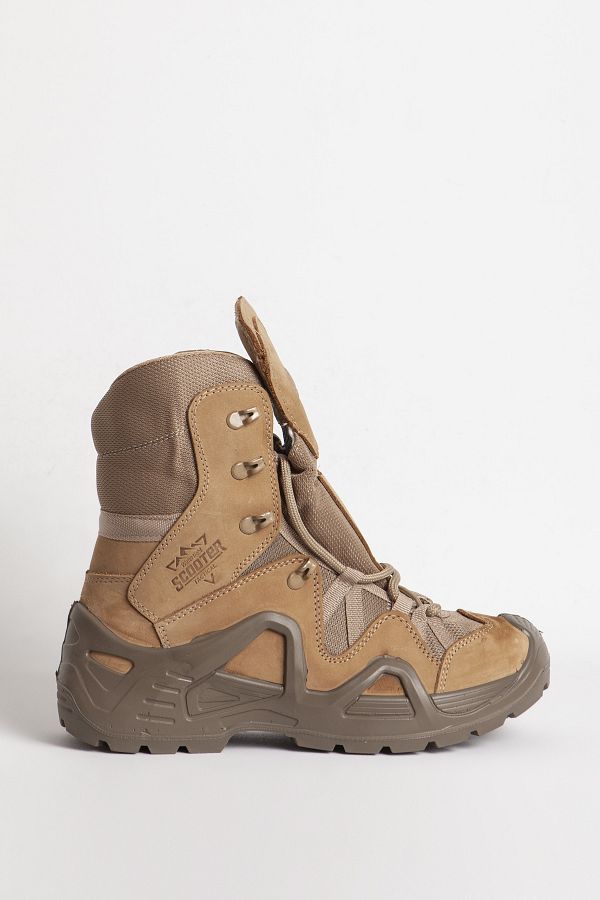 Scooter-حذاء عسكري مقاوم للماء من Nubuck باللون البيج 1490nbj 1