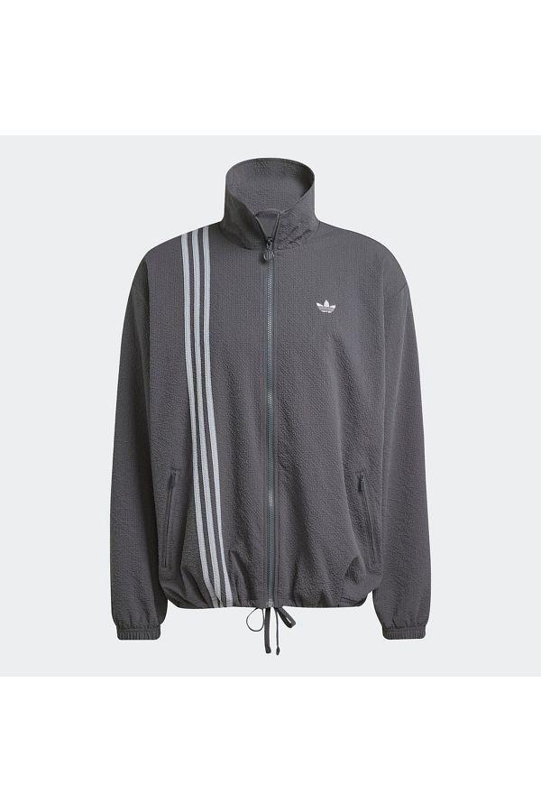 adidas Fashion Seersucker Firebird Men's Grey Jacket (Jc8860