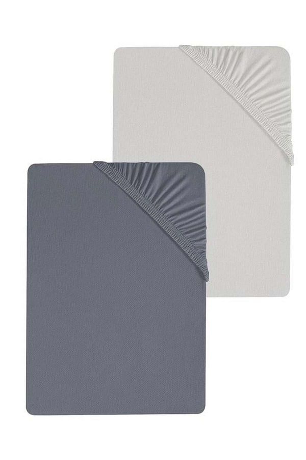 COTENCONCEPT-2 bucăți cearșaf de pat din bumbac simplu 80 x 200 x 30 cm cearșaf de pat din bumbac pieptănat elastic 1