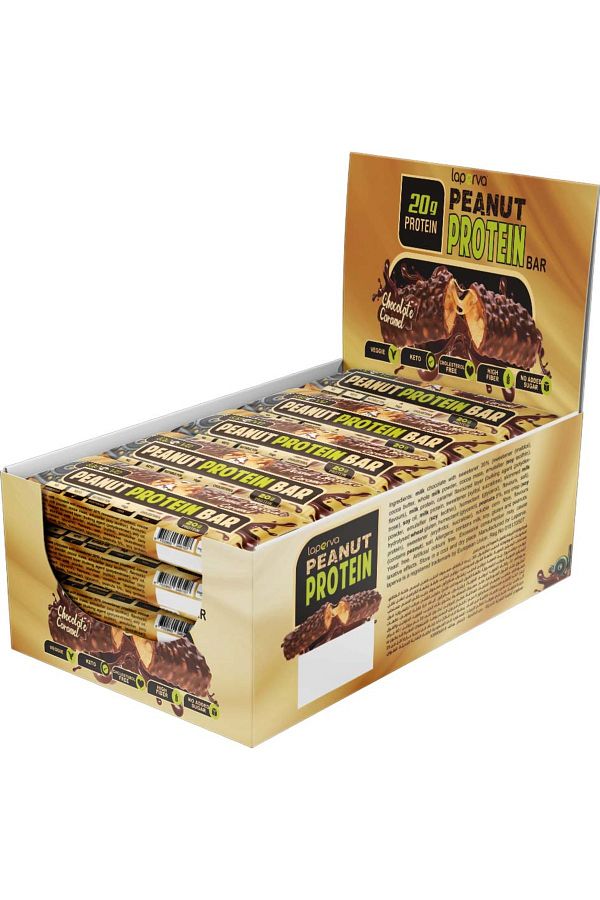 Laperva-Peanut Protein Bar, Box of 12 Bars, Chocolate Caramel 1