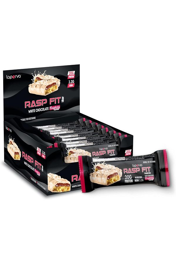Laperva-Rasp Fit Protein Bar, White Chocolate Raspberry, Box of 12 Bars 1