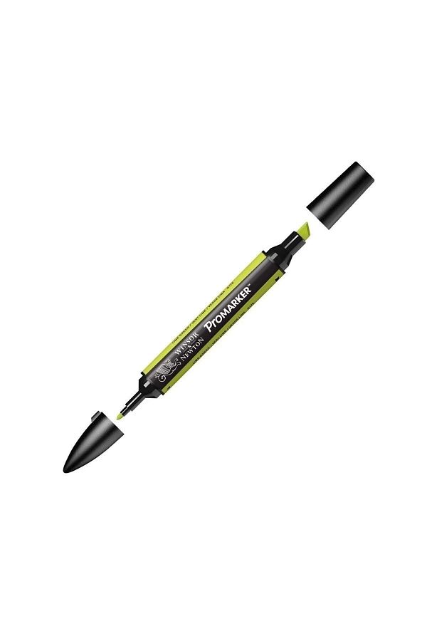 Winsor Newton-Promarker Lime Green Graphic Drawing Pen - Double Tips, Alcohol Based, 071 (G178) 1
