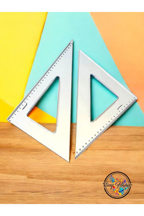 tiny hands-Miter Set 31cm + 22cm 2Pcs Mitre Mitre Set 45-60Cc Ruler Set Triangle Ruler 1