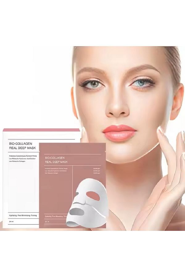 PURE ZONE-Bio Collagen Real Deep Transparenting Face Mask Anti-Aging Brightness Moisturizing (1 Pc) 1