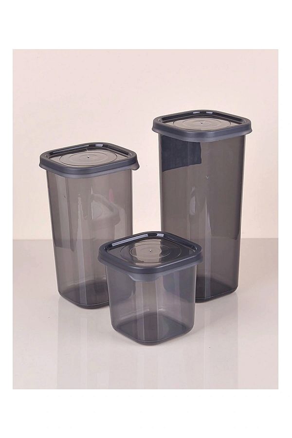 Royaleks-3 Size Anthracite Vertical Square Food Storage Container with Leak Proof Lid ANK150 1