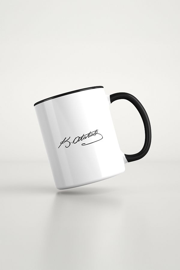 feinas-Black Porcelain Mug - Atatürk 1