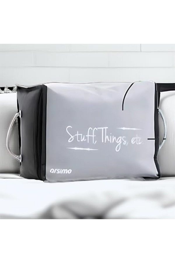 STOREMAX-Lvnmblya Things, Etc Multi-Purpose Basket Set, Printed, with Handle, 30X22X20 Cm, Washable Sh 1