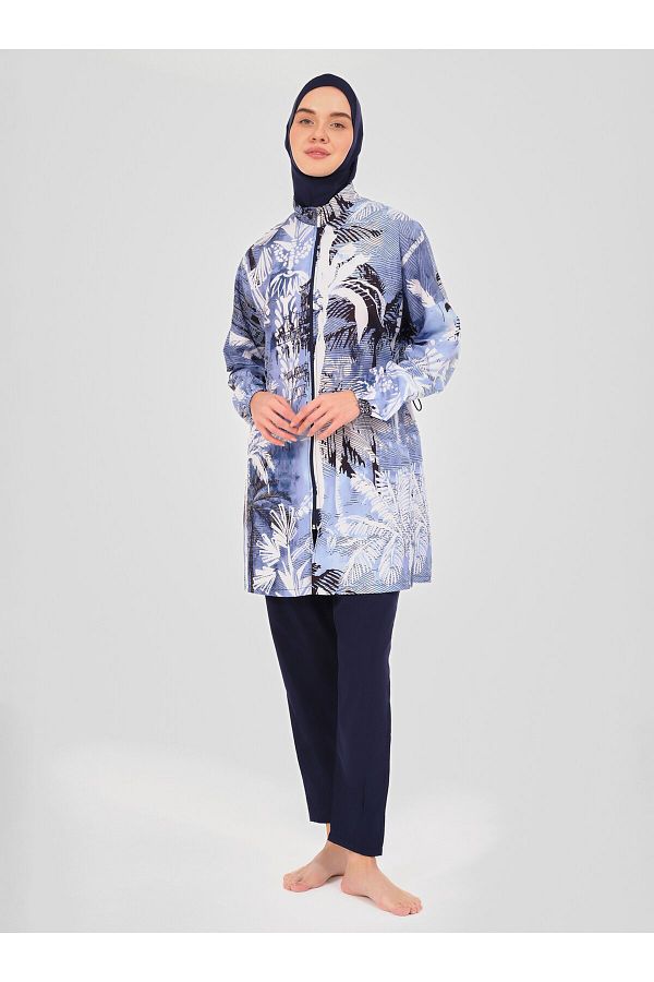 ALFASA-Hijab Swimsuit - Palm Tree Pattern 1