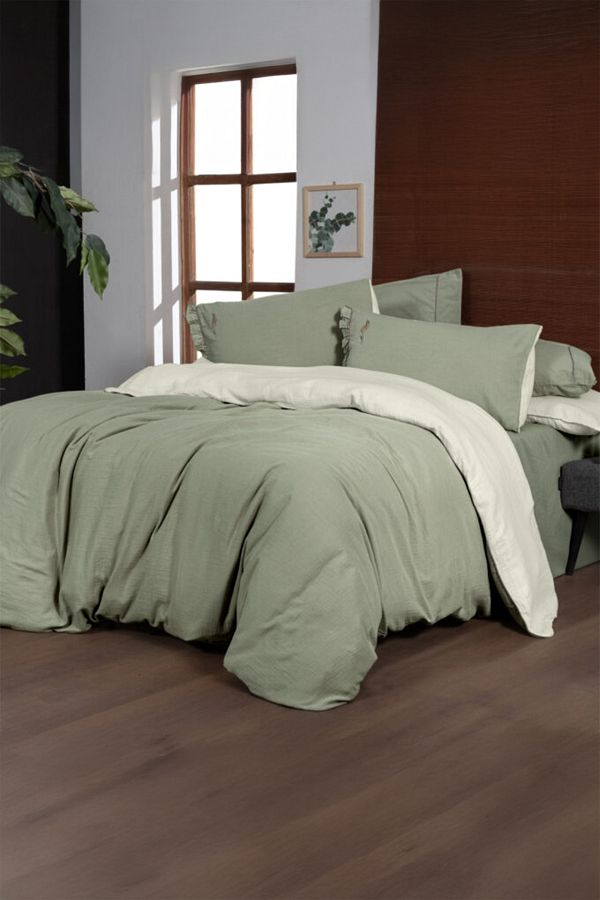 Sarev-طقم غطاء لحاف مزدوج من القطن بنسبة 100% من Kenyon Green Mood Comfort 1