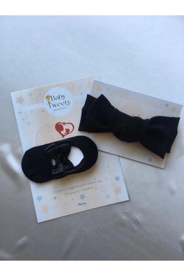 Baby Tweety El Yapımı Özel Aksesuarlı Bebek Babet Çorap