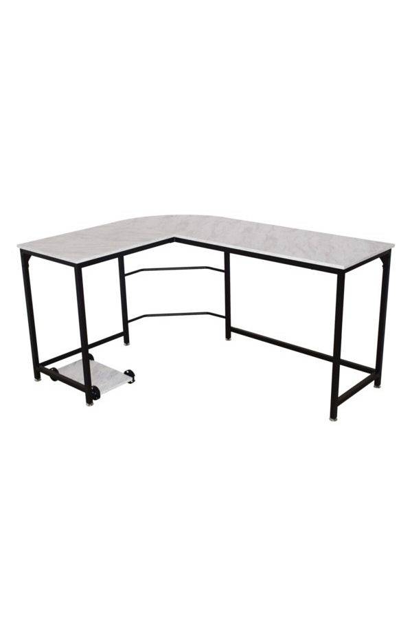 Moustache-Reversible L-Shape Computer Desk with Base Unit Shelf 1