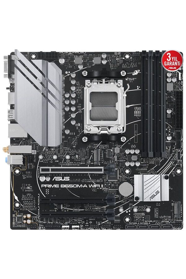 ASUS-Prime B650m-a Wifi II Am5 Ddr5 6400 Dp HDMI M2 Usb3.2 Aura RGB 2.5gbit Lan Matx Motherboard 1