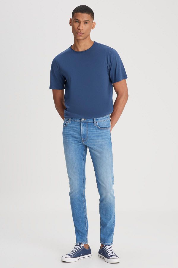 Lee-Jeansy męskie Malone z bawełny rozciągliwej w kolorze niebieskim Skinny Fit Slim Fit Regular Waist Skinny Leg Jeans 1