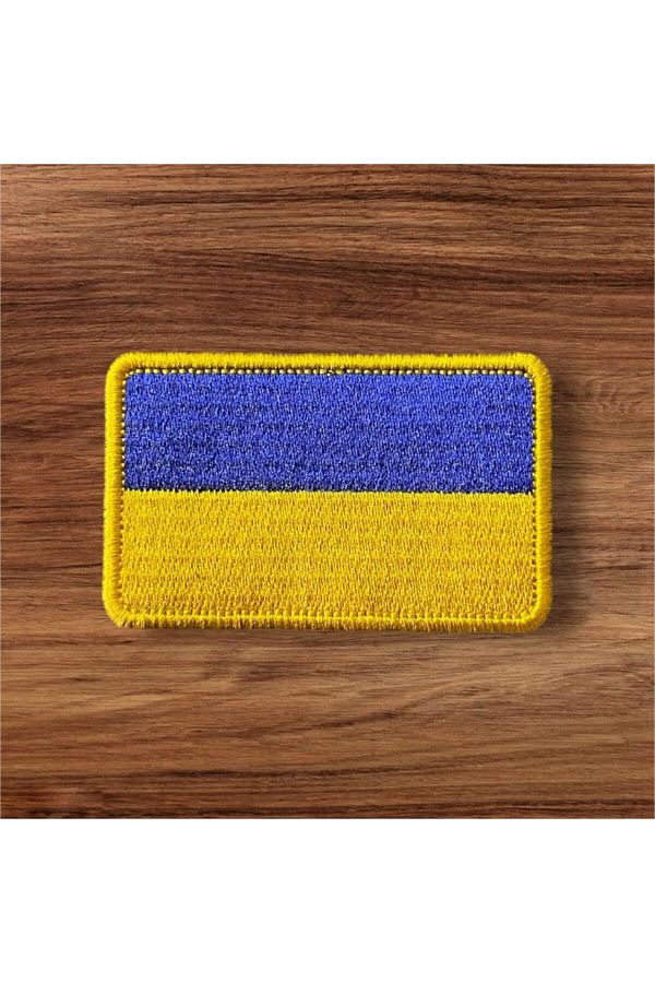 Ex Patch-Patch Broderie Drapelul Ucrainei Crestă 8 X 5 Cm 1