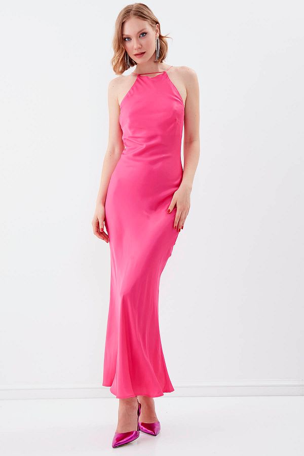 Vitrin-Rochie din satin cu bretele 1